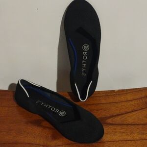 Rothy's The Point Pointed Toe Washable Black Knit Flats Womens W6.5